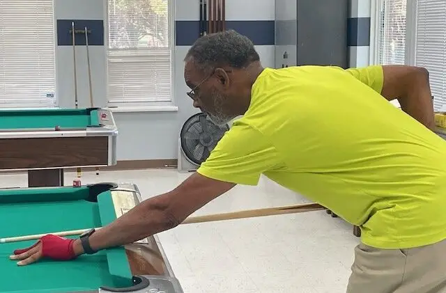 Man playing pool